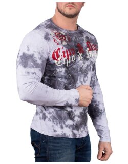 Cipo & Baxx Herren Longsleeve CL489 Grau M