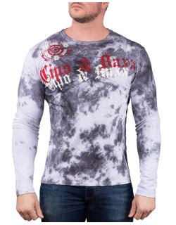 Cipo & Baxx regular fit Longsleeve Herren  CL489 Grey M