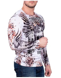 Cipo & Baxx regular fit Longsleeve Herren  CL494 White S