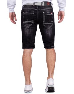 Cipo & Baxx regular fit Shorts Herren Stonewashed CK241 Black