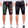 Cipo & Baxx regular fit Shorts Herren Stonewashed CK241 Black