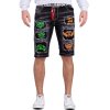 Cipo & Baxx regular fit Shorts Herren Stonewashed CK241 Black