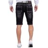 Cipo & Baxx regular fit Shorts Herren Stonewashed CK241 Black