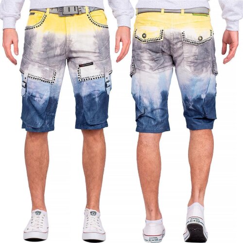 Cipo & Baxx Herren Shorts CK211 Gelb W42