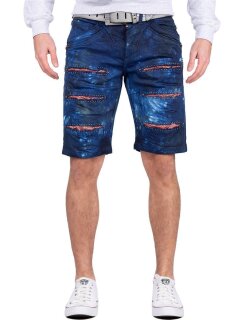 Cipo & Baxx regular fit Shorts Herren Stonewashed CK205 Blue W36