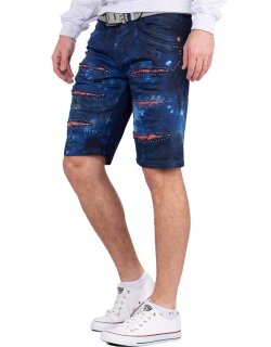 Cipo & Baxx regular fit Shorts Herren Stonewashed CK205 Blue W36
