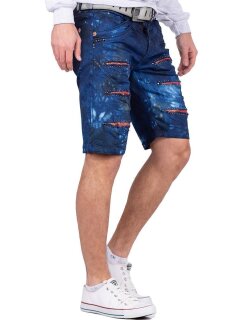 Cipo & Baxx regular fit Shorts Herren Stonewashed CK205 Blue W36