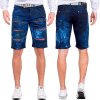 Cipo & Baxx regular fit Shorts Herren Stonewashed CK205 Blue W36