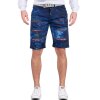 Cipo & Baxx regular fit Shorts Herren Stonewashed CK205 Blue W36