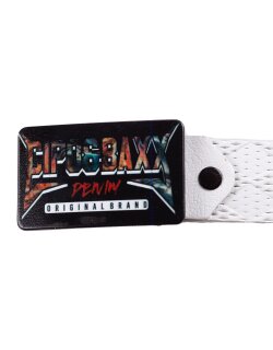 Cipo & Baxx Gürtel Herren CG204 White 95cm x 3,8cm