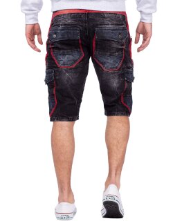Cipo & Baxx regular fit Shorts Herren Stonewashed CK224 Black W29