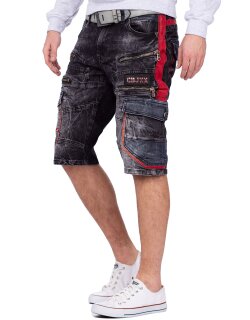 Cipo & Baxx regular fit Shorts Herren Stonewashed CK224 Black W31
