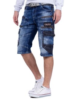 Cipo & Baxx regular fit Shorts Herren Stonewashed CK234