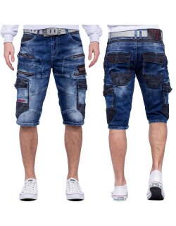 Cipo & Baxx Regular Fit Shorts Herren Stonewashed...