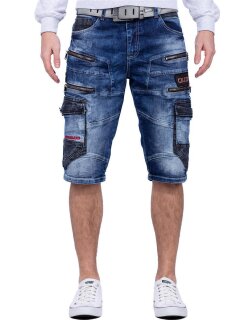 Cipo & Baxx Regular Fit Shorts Herren Stonewashed CK234 Blue W40