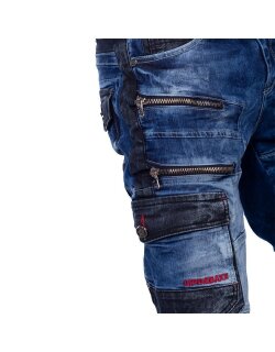 Cipo & Baxx Regular Fit Shorts Herren Stonewashed CK234 Blue W40