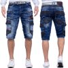 Cipo & Baxx Regular Fit Shorts Herren Stonewashed CK234 Blue W40