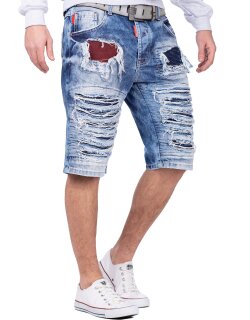 Cipo & Baxx regular fit Shorts Herren Stonewashed CK219 Blue W40