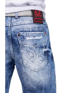 Cipo & Baxx regular fit Shorts Herren Stonewashed CK219 Blue W40