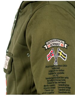 Geographical Norway Regular Fit Hoodie Herren Gymclass Men Khaki 3XL