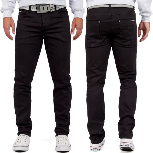 Cipo & Baxx Herren Jeans CD533 Schwarz W38/L36