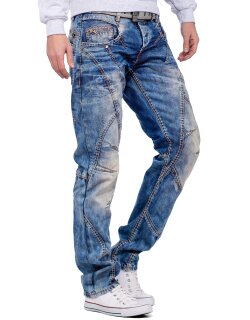 Cipo & Baxx regular fit Jeans Herren Stonewashed C0894 Blue W32/L32