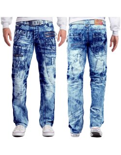 Kosmo Lupo Herren Jeans KM009 Blau W33/L32