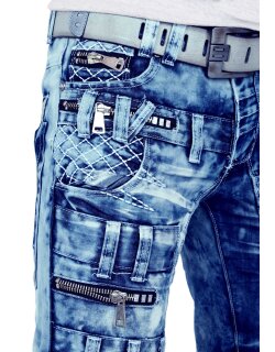 Kosmo Lupo Herren Jeans KM009 Blau W33/L32
