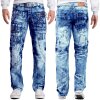 Kosmo Lupo Herren Jeans KM009 Blau W33/L32