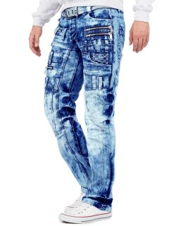 Kosmo Lupo Herren Jeans KM009 Blau W36/L34