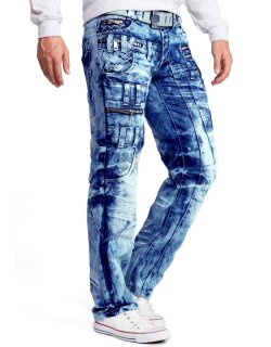 Kosmo Lupo Herren Jeans KM009 Blau W36/L34