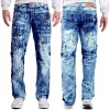 Kosmo Lupo Herren Jeans KM009 Blau W36/L34