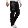 Kosmo Lupo Herren Jeans KM009-1 Schwarz W36/L34