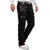 Kosmo Lupo Regular Fit Jeans Herren Stonewashed KM009 Black W36/L34