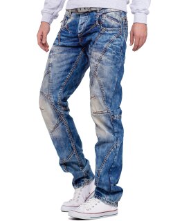 Cipo & Baxx regular fit Jeans Herren Stonewashed C0894 Blue W38/L32
