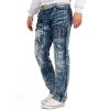 Kosmo Lupo Regular Fit Jeans Herren Stonewashed KM8004 Blue W32/L32