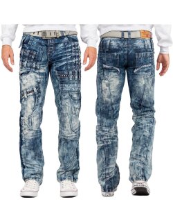 Kosmo Lupo Regular Fit Jeans Herren Stonewashed KM8004...