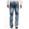 Kosmo Lupo Regular Fit Jeans Herren Stonewashed KM8004 Blue W33/L32