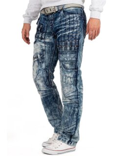 Kosmo Lupo Herren Jeans KM8004 Blau W34/L34