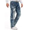 Kosmo Lupo Regular Fit Jeans Herren Stonewashed KM8004 Blue W36/L34