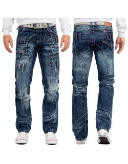 Kosmo Lupo Herren Jeans KM8002 Blau W30/L32