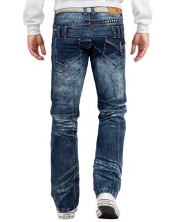 Kosmo Lupo Regular Fit Jeans Stonewashed  KM8002 Blue W30/L32