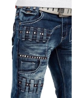 Kosmo Lupo Regular Fit Jeans Stonewashed  KM8002 Blue W30/L32
