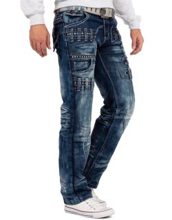 Kosmo Lupo Regular Fit Jeans Stonewashed  KM8002 Blue W34/L34