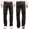 Kosmo Lupo Regular Fit Jeans Herren Stonewashed KM8002 Black W33/L32