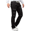 Kosmo Lupo Herren Jeans KM001-1 Schwarz W32/L32