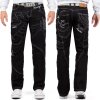 Kosmo Lupo Herren Jeans KM130-1 Schwarz W32/L32