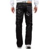 Kosmo Lupo Herren Jeans KM130-1 Schwarz W32/L32