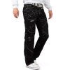 Kosmo Lupo Regular Fit Jeans Herren Stonewashed KM130-1 Black W36/L34