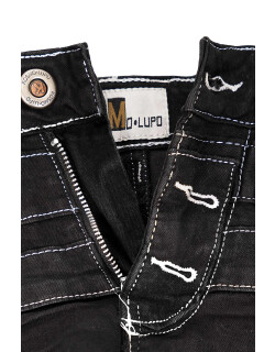 Kosmo Lupo Herren Jeans KM020-1 Schwarz W34/L34